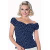 Haut décolleté bateau bleu