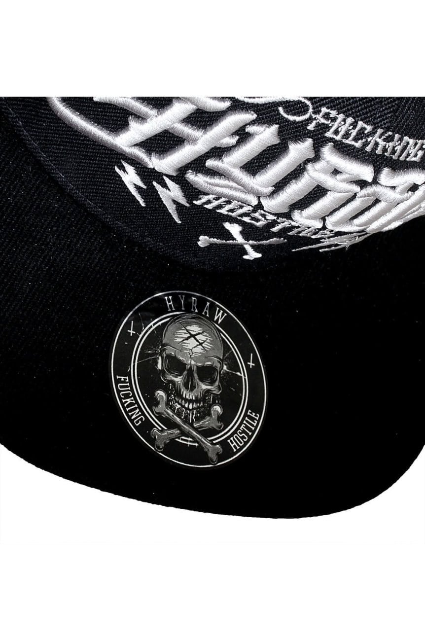 Casquette hostile white Hyraw clothing