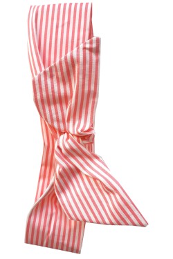 Bandeau pour cheveux rayé rose et blanc