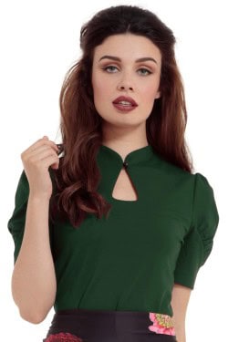 Haut rétro vert pinup