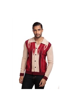 Gilet retro homme manches longues