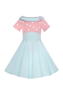 Robe rétro enfant a pois