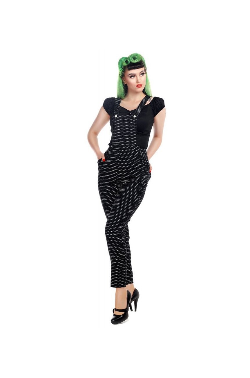 Salopette a pois pin up collectif