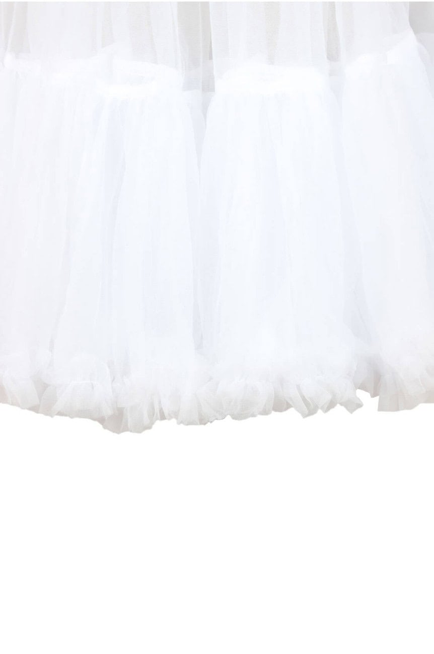 Jupon blanc long pour robe retro