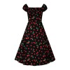 Robe Pin-up Imprimé Cerises Marine - Marque Pinup Couture - Taille M - Occasion Très Bon état