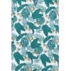 Robe vintage bleue motif tropical