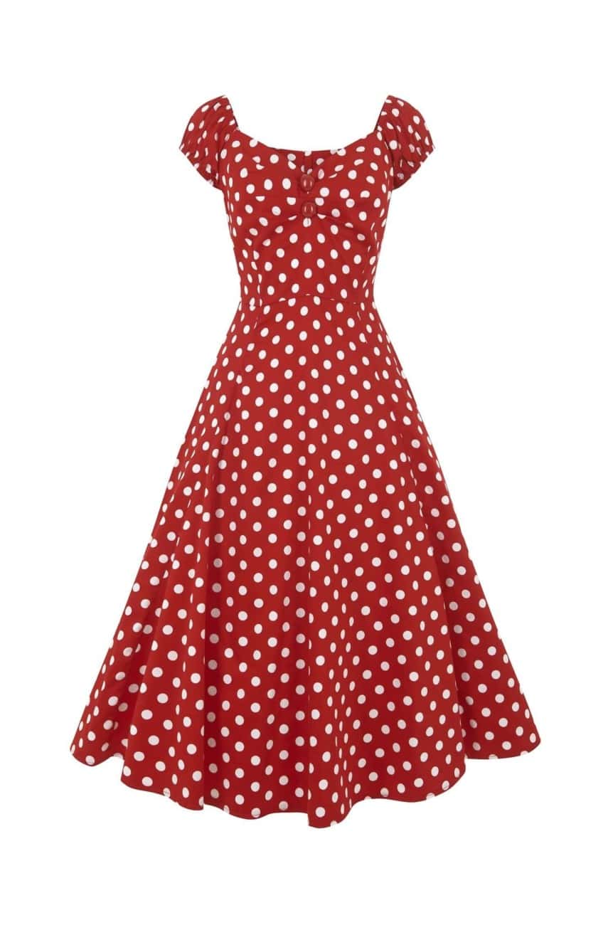 Tunique Chemisier Femme Mint Velvet - Velours Rouge à Pois - Taille 14 - Manches Ballon