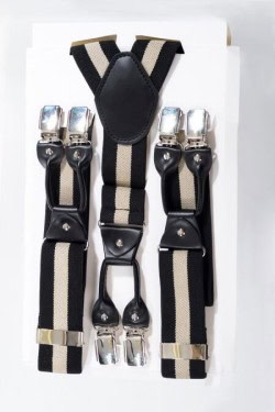 Bretelle noire et beige