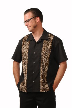 Chemise rockabilly leopard homme