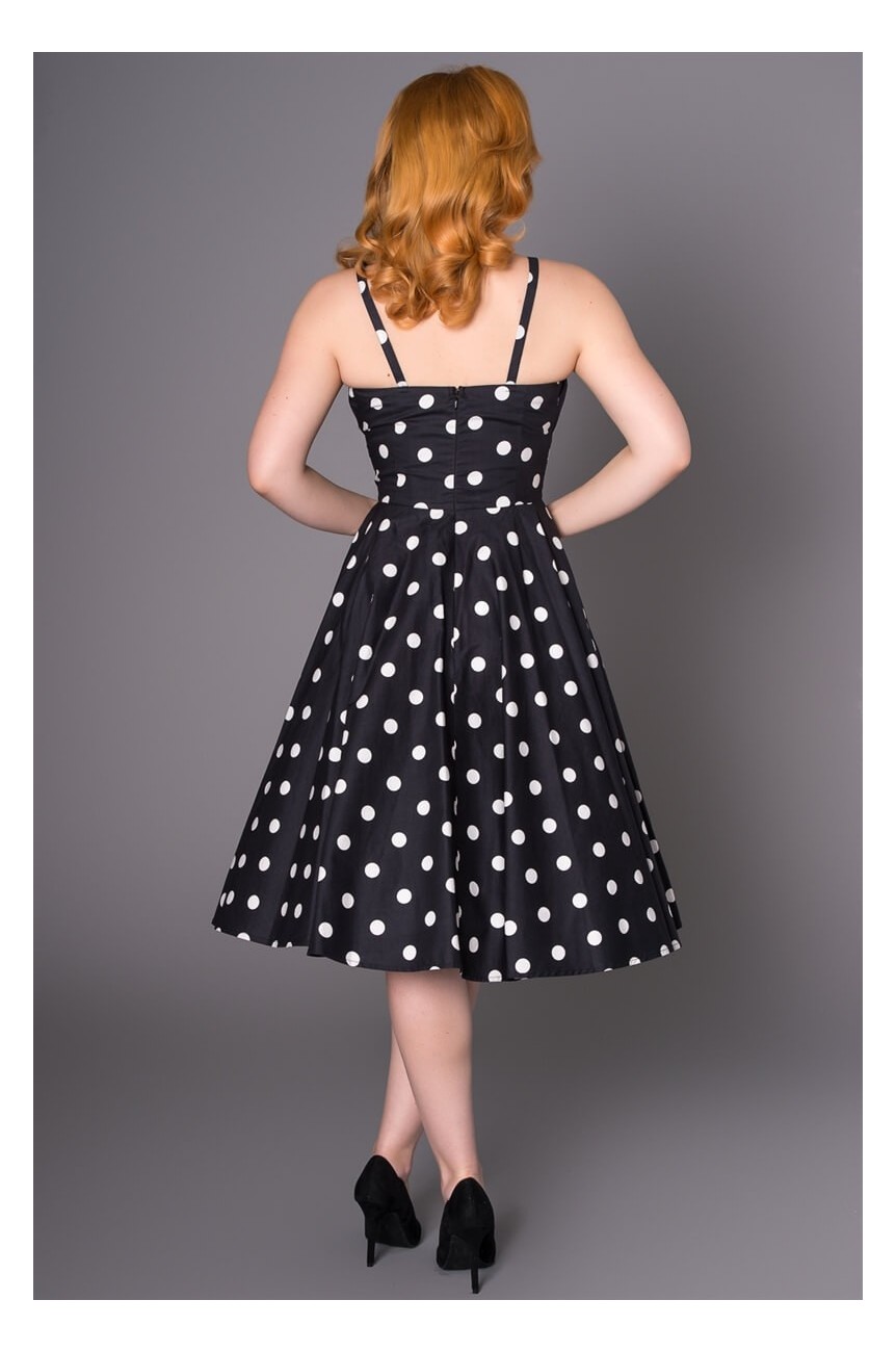 Robe pin up a pois blanc