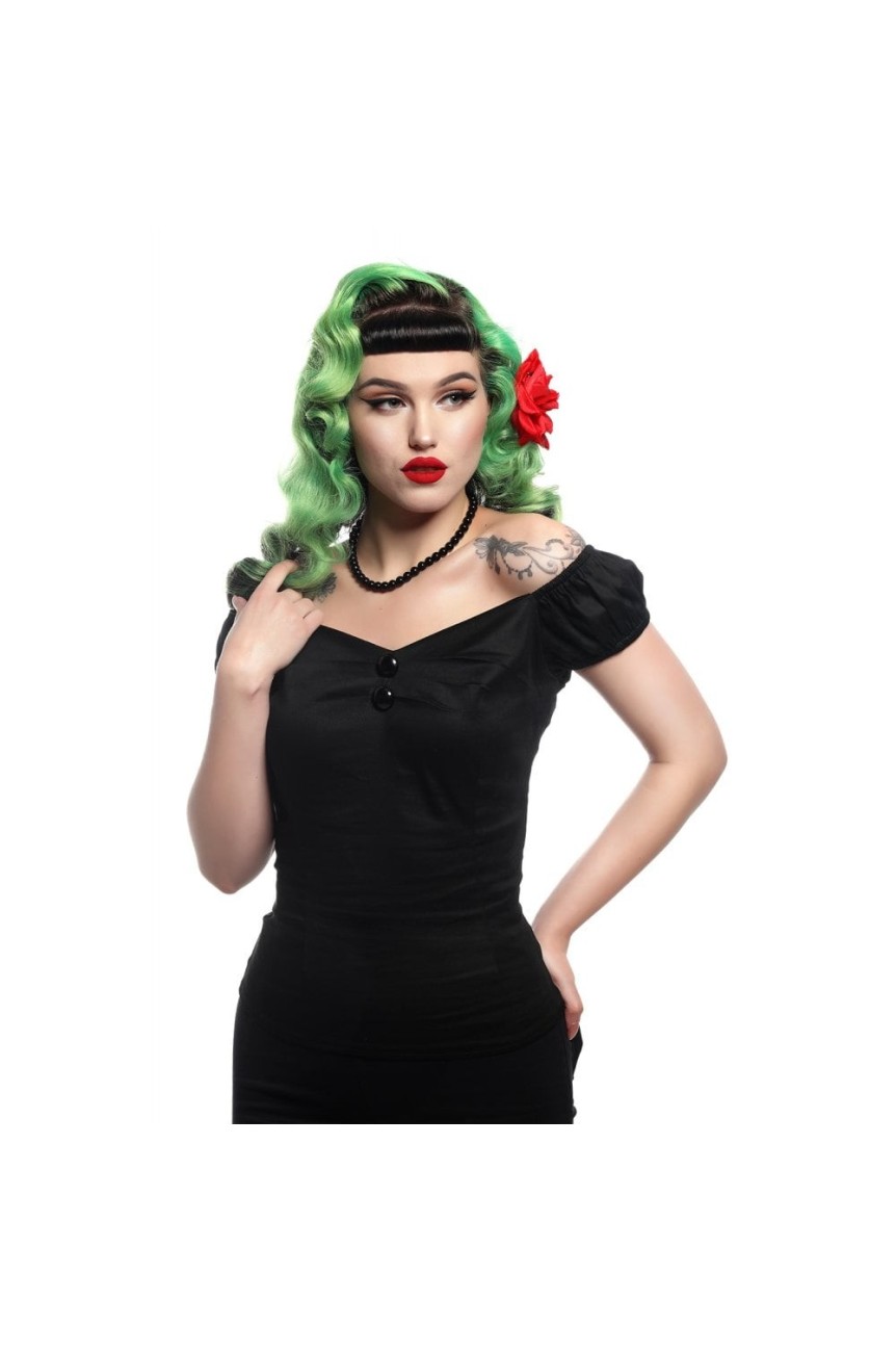 Haut rétro noir dolores