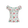 Haut pin-up collectif cerises et fraises
