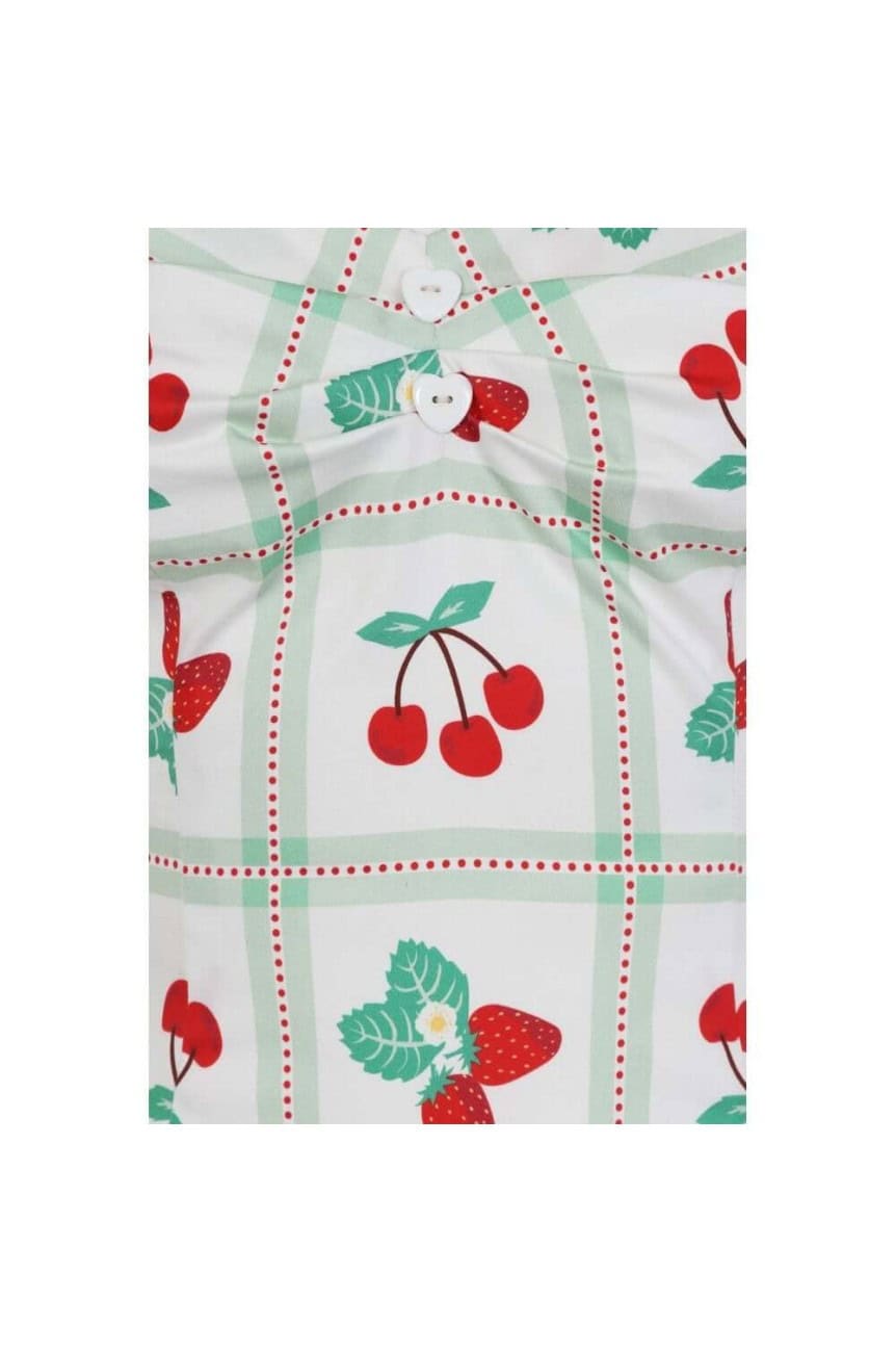 Haut vintage cerises et fraises