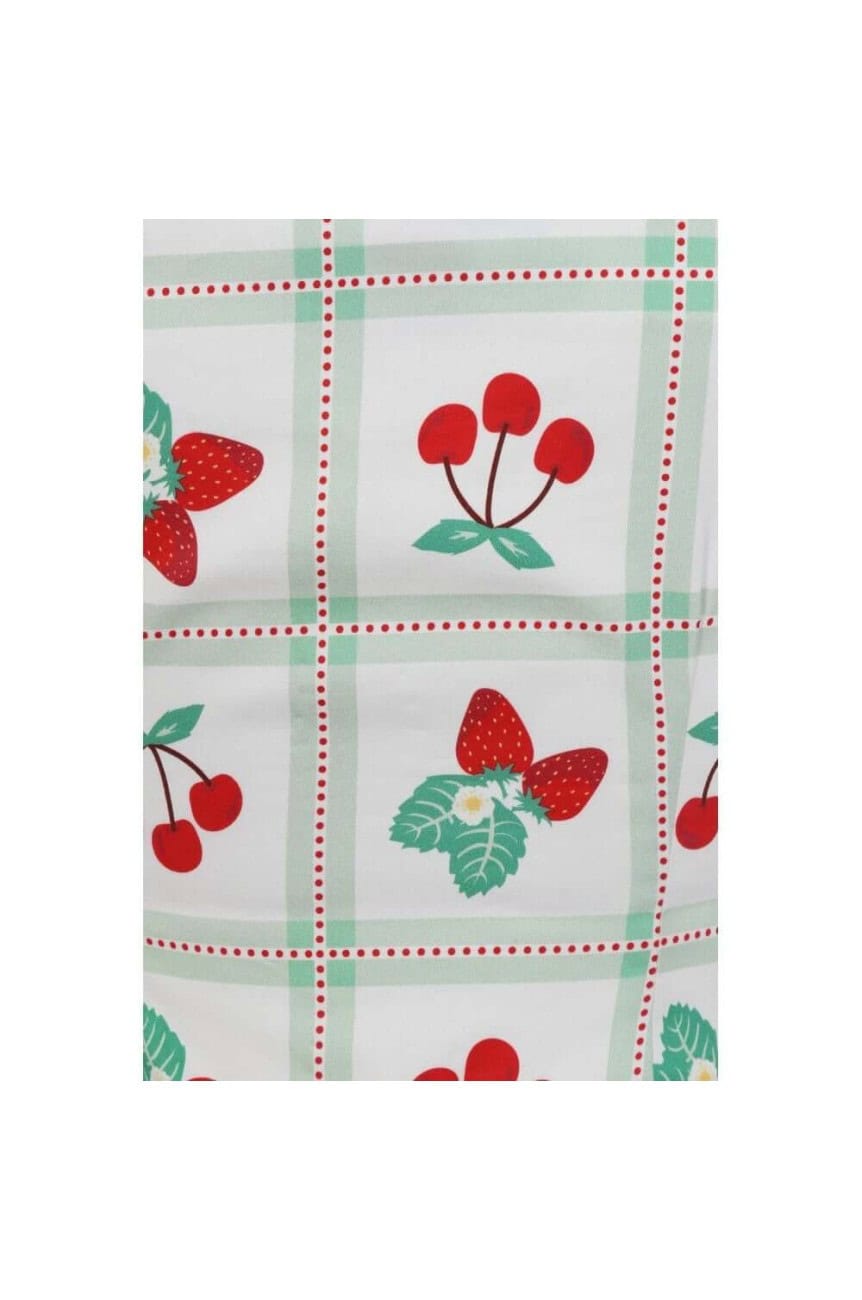 Haut vintage rockabilly cerises et fraises