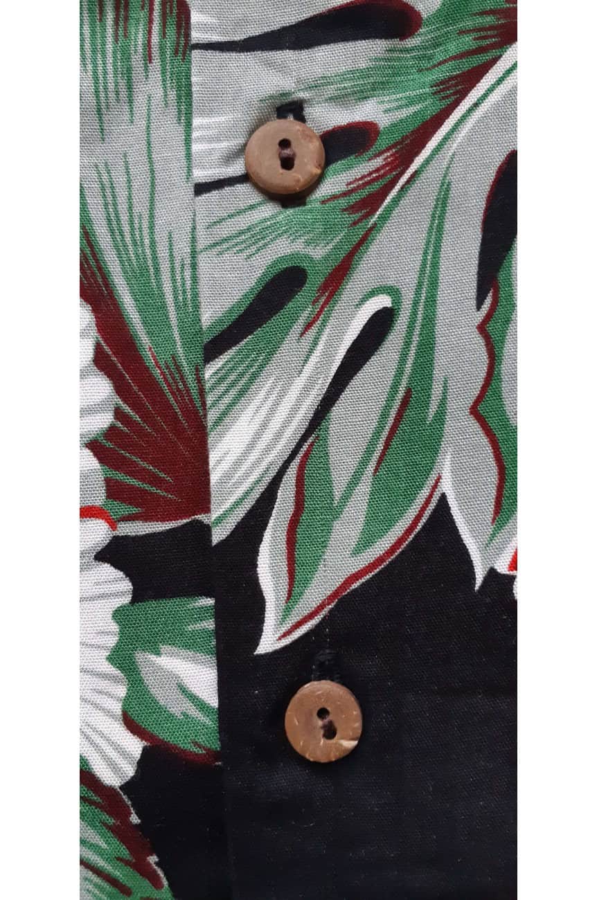 Chemise hawaïenne hibiscus et strelitzia