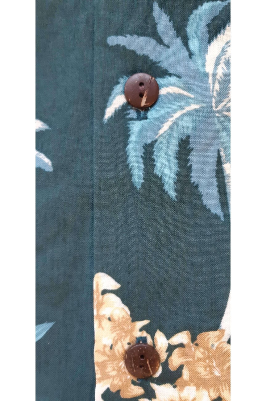 Chemise aloha homme teal