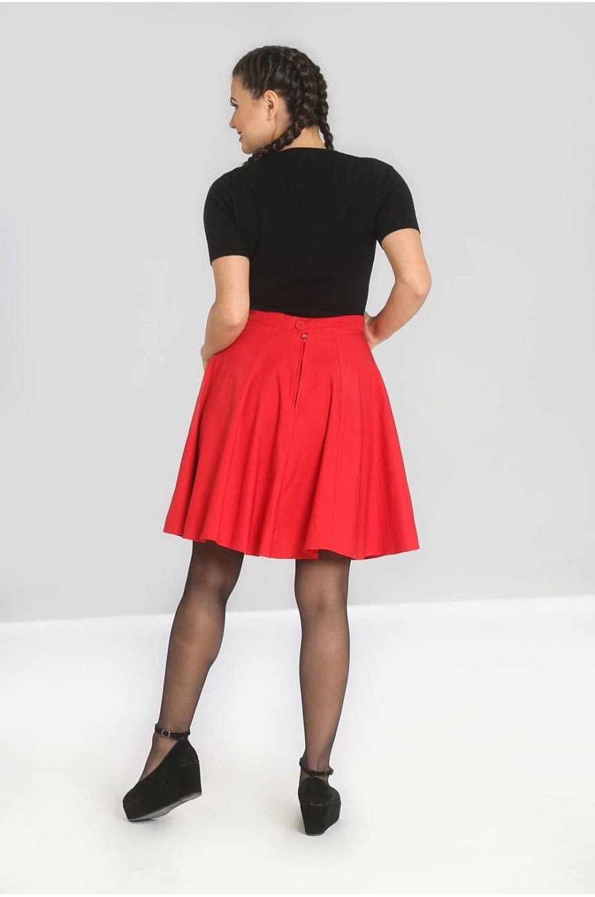 Jupe cercle courte rouge