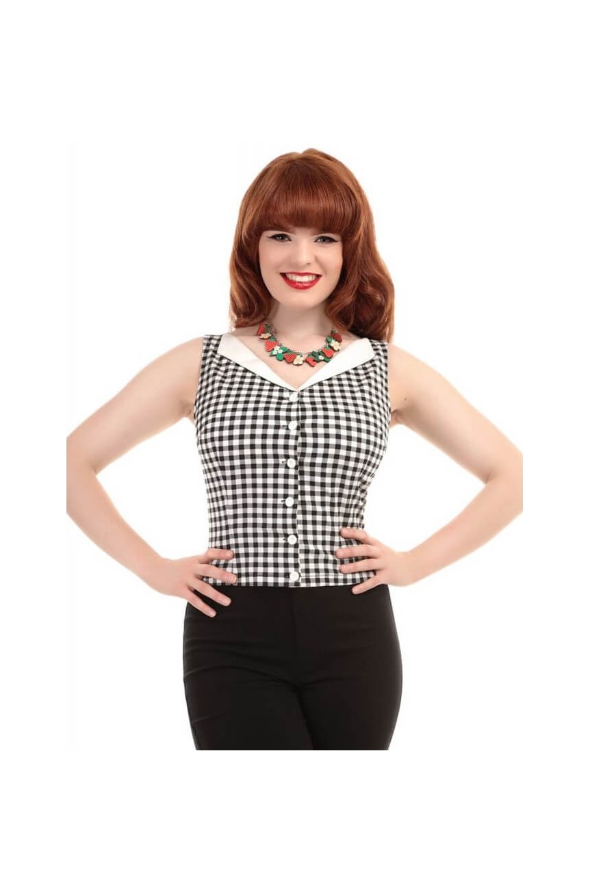 Chemisier Collectif vichy noir