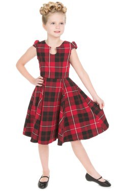 Robe tartan enfant style rétro