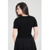 Cardigan Hell Bunny noir col rond