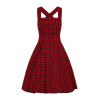 Robe vintage écossais rouge