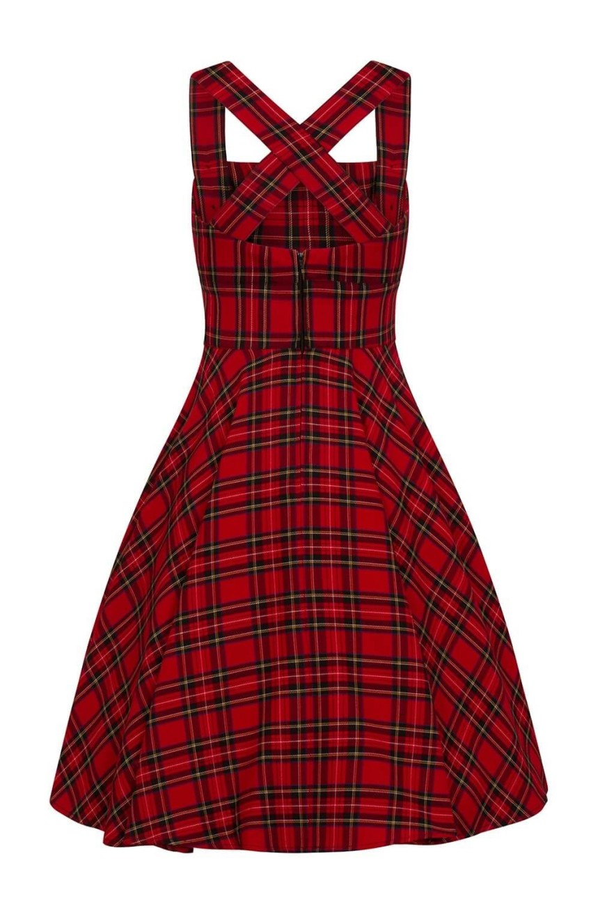Robe tartan rouge