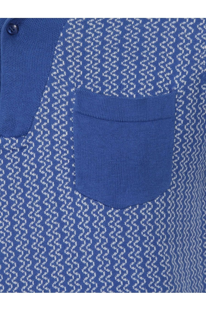 Polo vintage bleu pour homme