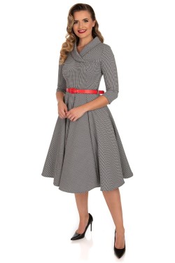 Robe pin-up pied de poule