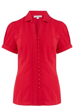 Chemisier vintage rouge