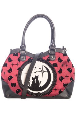 Sac chat bordeaux et noir