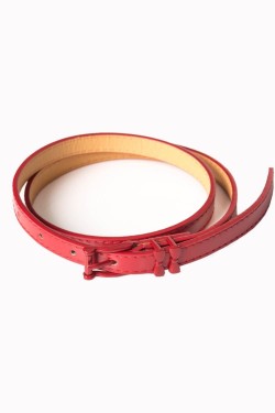 Ceinture fine vintage rouge