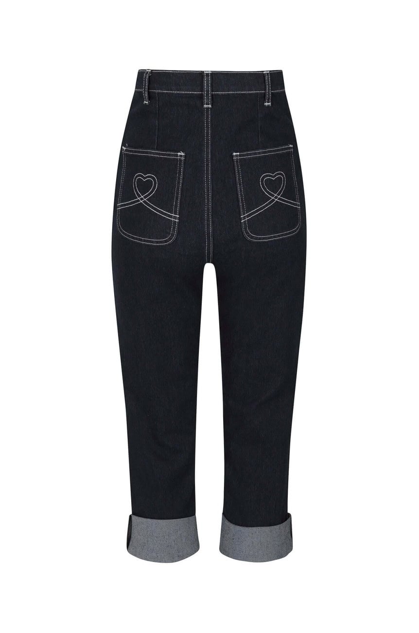 Capris en jean bleu Collectif