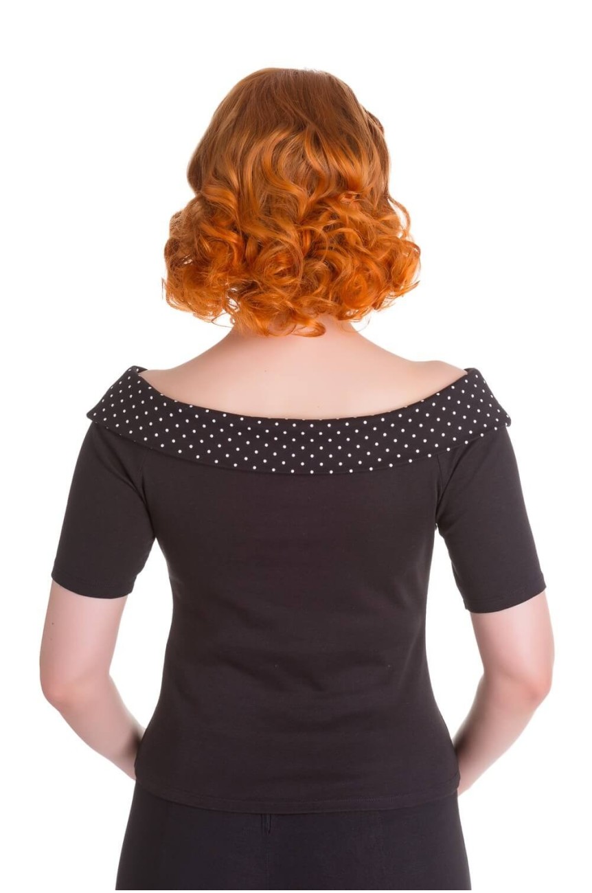 Haut rockabilly noir Hell bunny