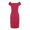 Robe fourreau vintage rouge rockabilly