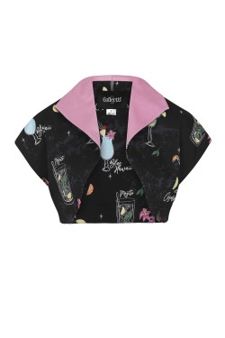 Bolero vintage noir motif cocktail