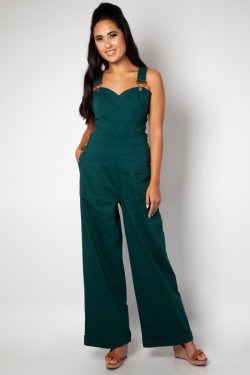 Salopette femme verte