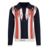 Cardigan homme vintage bleu