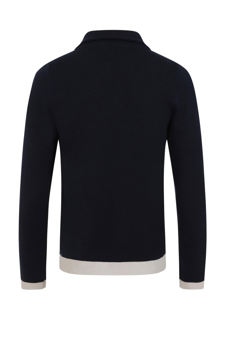 Cardigan homme vintage bleu