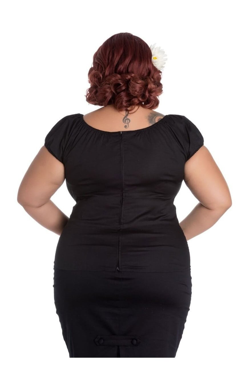 Haut pin-up noir grande taille