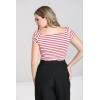 Haut rayé rouge style année50 pin up