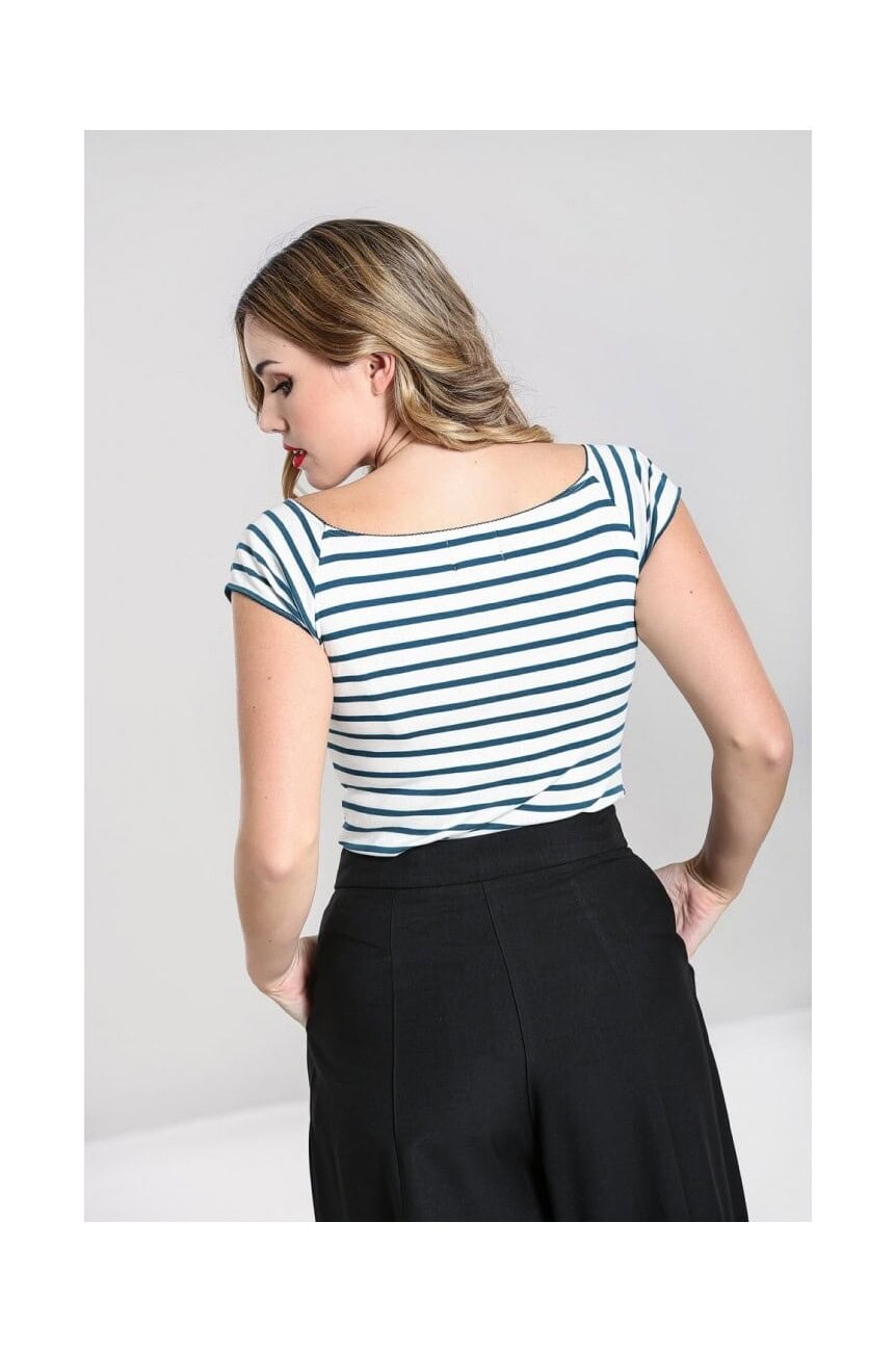 Haut marin pin up dolly top