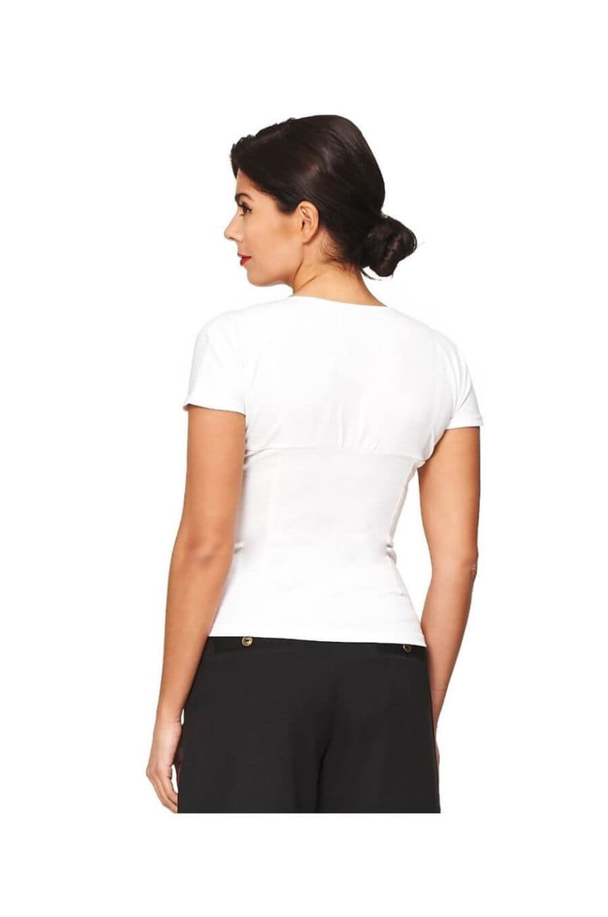 Haut rétro blanc pin up Banned