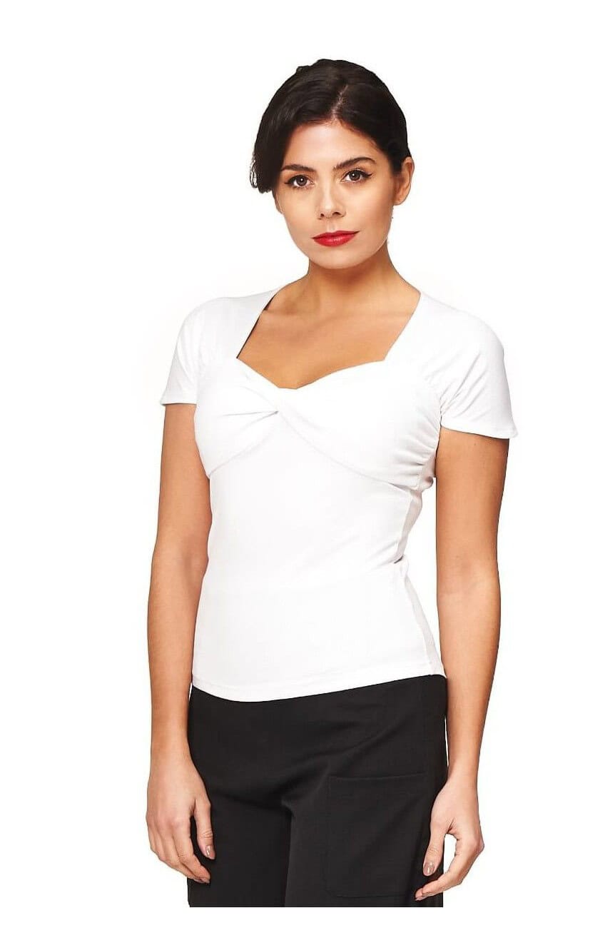 Haut rétro blanc pin up Banned