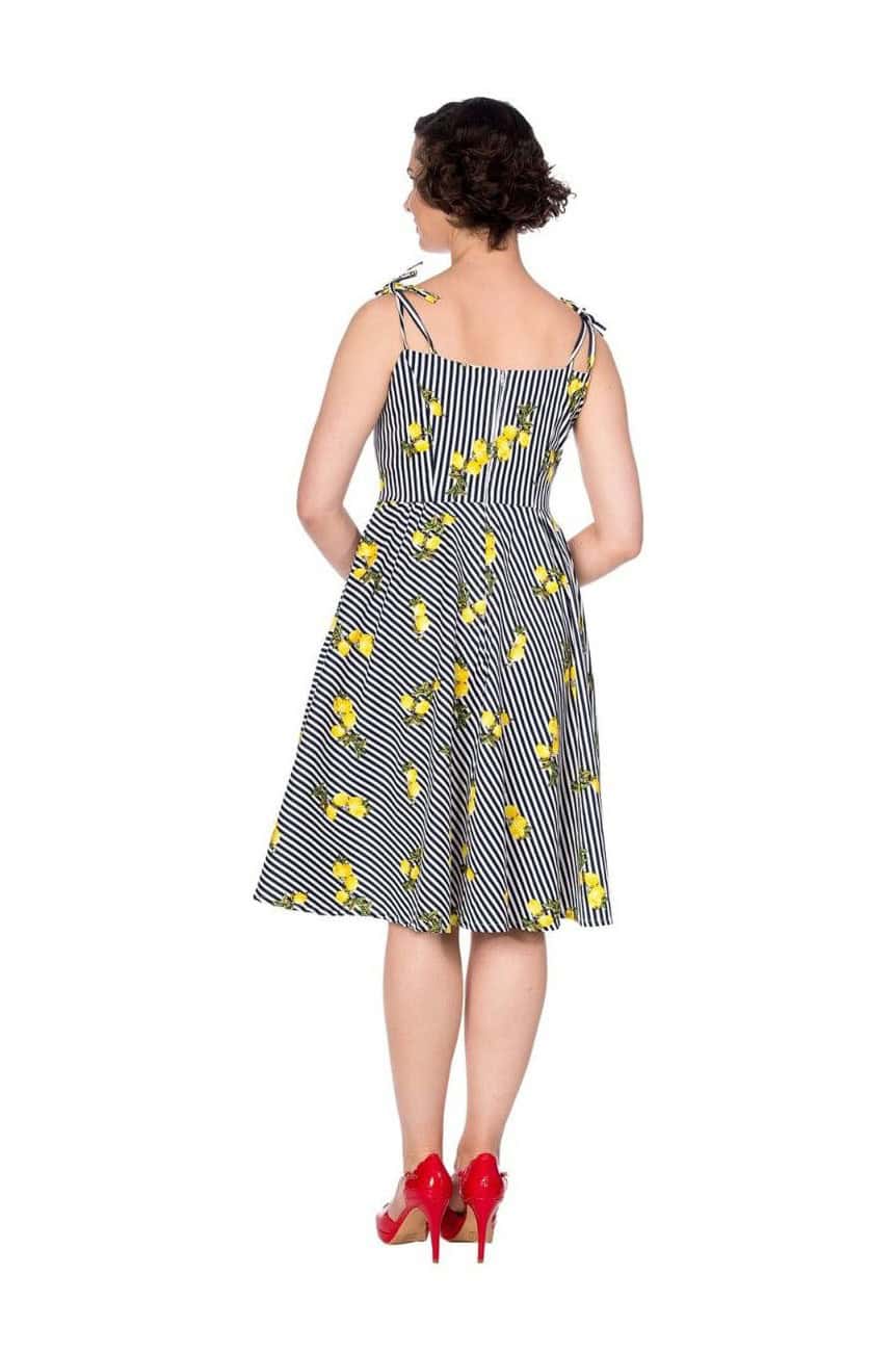 vintage Robe rayée × ours jaune Jaune Enfant 6 ans