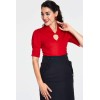 Haut rouge retro