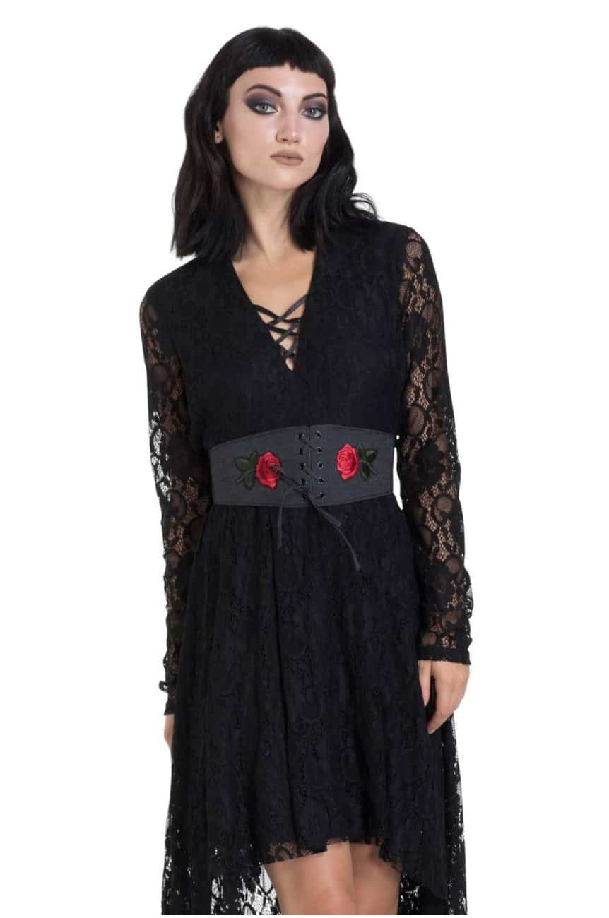 Ceinture brodée roses