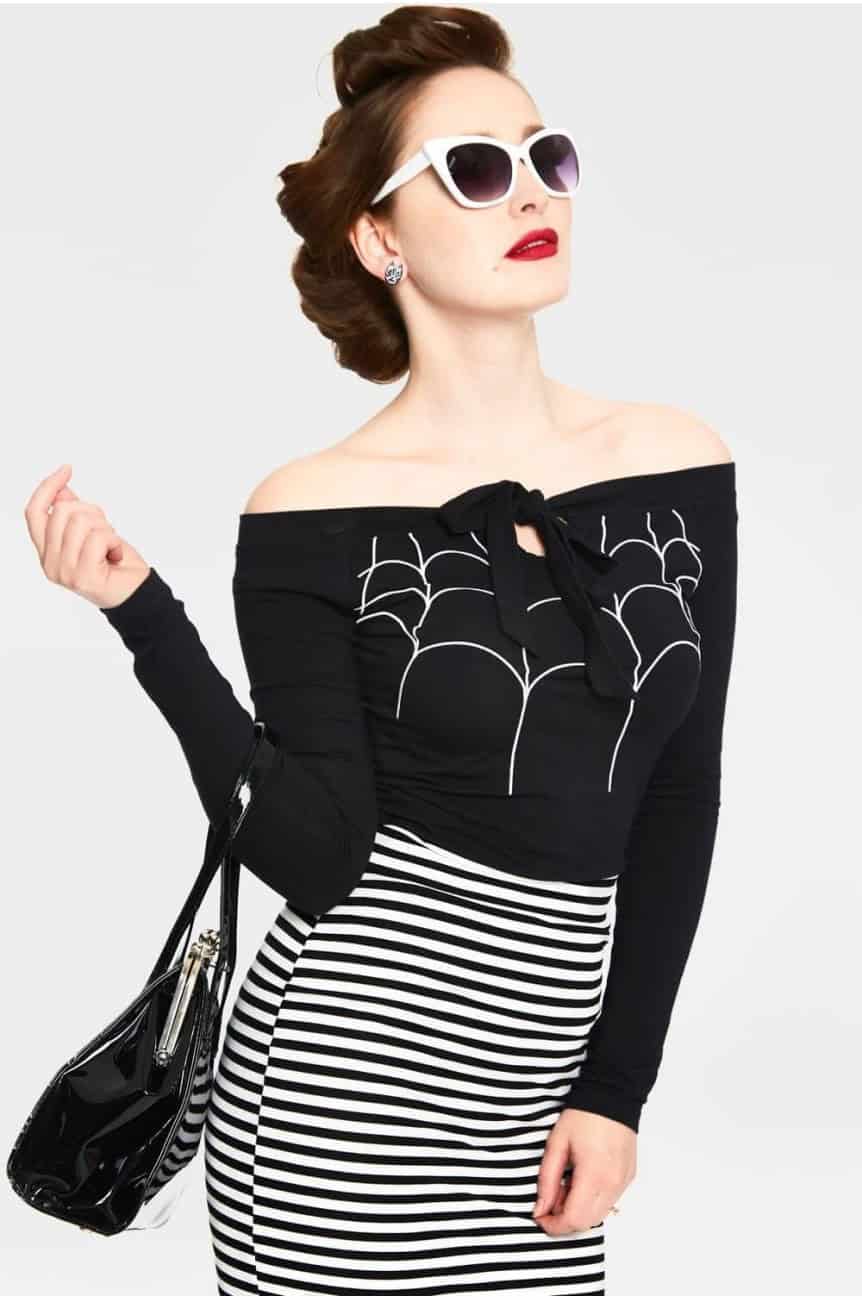 Haut toile araignée gothique