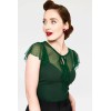 Haut mousseline vert