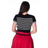 Top Rayé Noir Et Blanc Sans Manches Morgan - Taille S - En Très Bon état