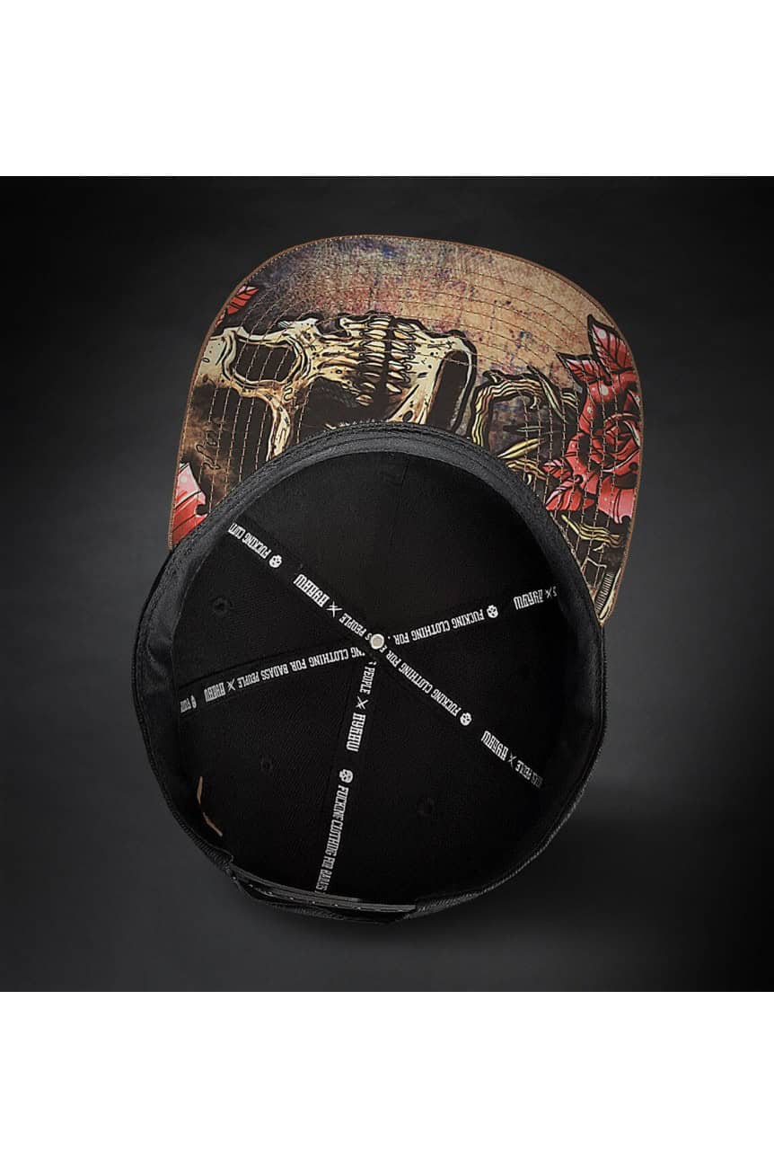 Casquette Hyraw skull and roses